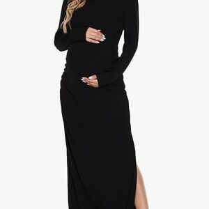 Elegant Black Maternity Dress